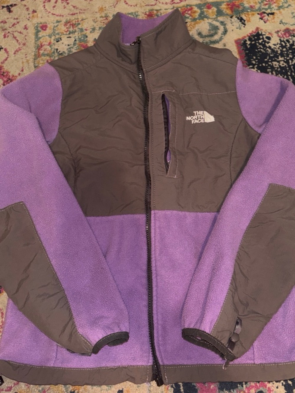 The North Face Purple and Gray Fleece  Jacket